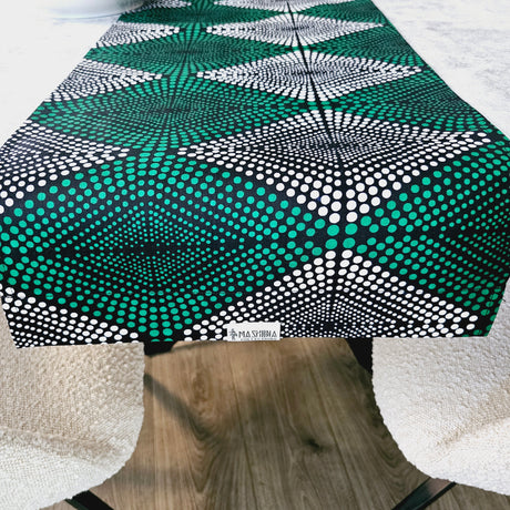 Handmade African Print "Mudcloth" Bogolan Inspired Print Table Runner Made from 100% African Print Fabric-1