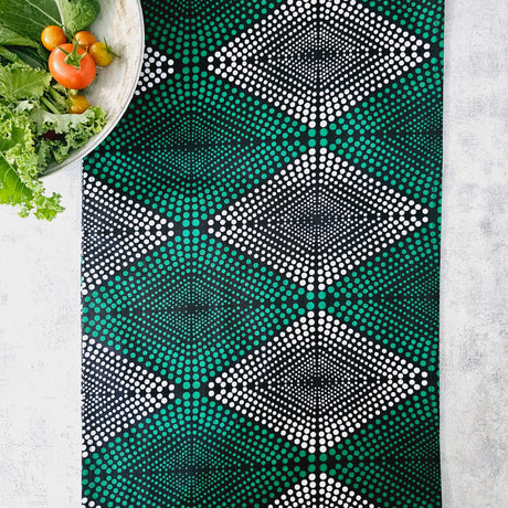 Handmade African Print "Mudcloth" Bogolan Inspired Print Table Runner Made from 100% African Print Fabric-2