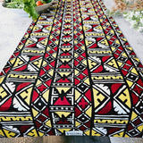 Handmade African Print "Mudcloth" Bogolan Inspired Print Table Runner Made from 100% African Print Fabric-1