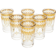 Gold Moroccan Glasses Artisan Hand-Made Multipurpose 220 ml 7.5 oz Tea and Wine Morrocan Tumbler Marrakech & Casablanca Tea Cups Set of 6, by The Wine Savant-0