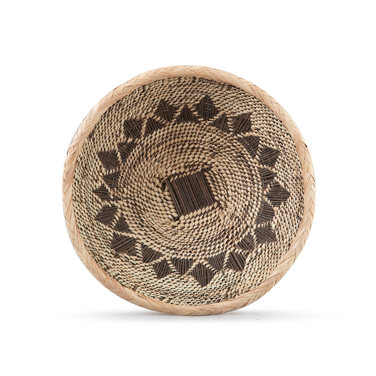 Zambia Double Weave Tonga Pattern Baskets | Natural-0