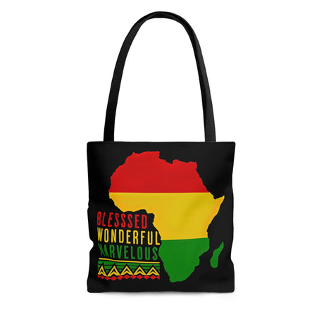 Canvas Tote Bag Blessed Wonderful Marvelous Christian African Heritage Inspiration-0