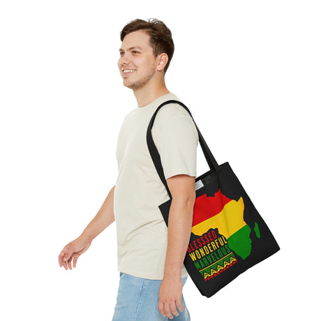 Canvas Tote Bag Blessed Wonderful Marvelous Christian African Heritage Inspiration-7