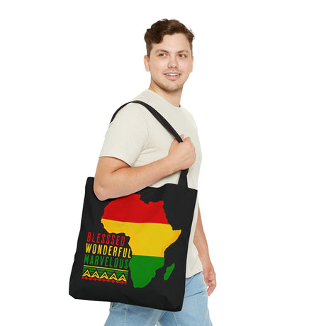 Canvas Tote Bag Blessed Wonderful Marvelous Christian African Heritage Inspiration-10