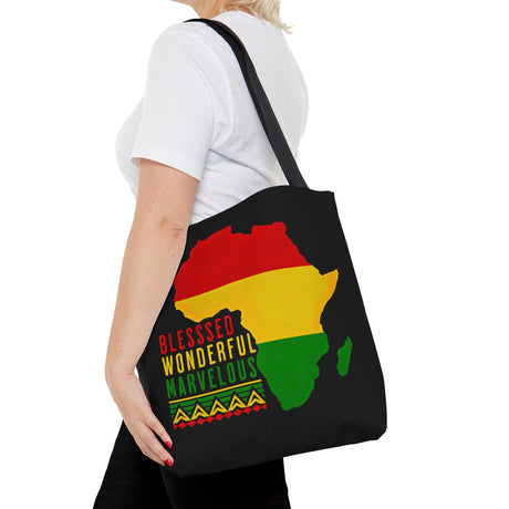 Canvas Tote Bag Blessed Wonderful Marvelous Christian African Heritage Inspiration-8