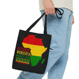 Canvas Tote Bag Blessed Wonderful Marvelous Christian African Heritage Inspiration-5