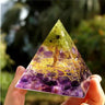 Pyramid Decoration Natural -  Crystal Gravel Energy Tower-5