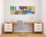 12x2 (24 pcs) TRAVEL THE WORLD WITH THESE ILLUSTRATED STAMP WALL STICKERS-16